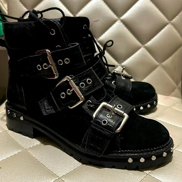 Leather and suede bad a boots size 38 - Picture 1 of 3